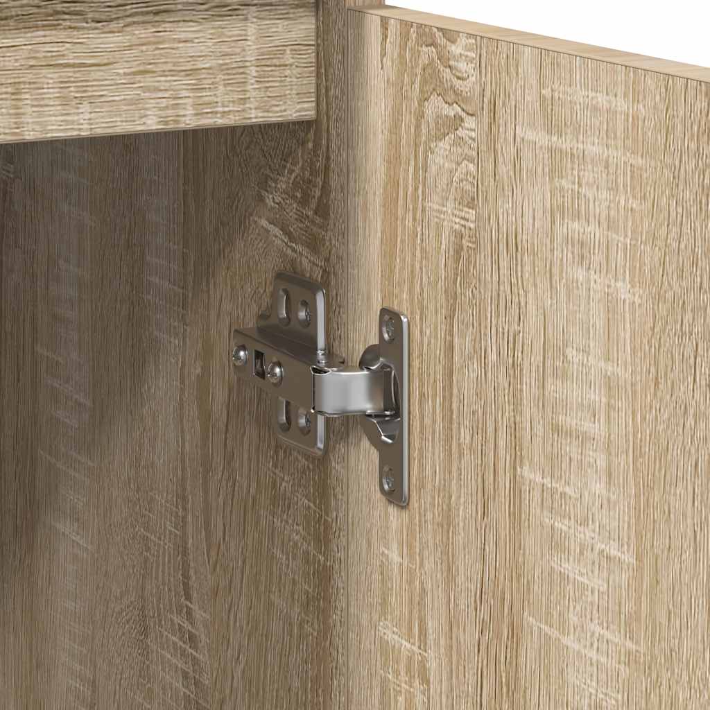 Skjenk Med Skuff Sonoma Eik 71X35X65 Cm Konstruert Tre