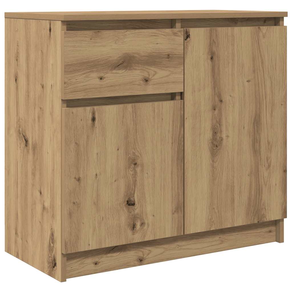 Skjenk Med Skuff Artisan Eik 71X35X65 Cm Konstruert Tre