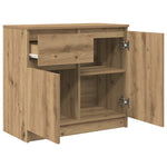 Skjenk Med Skuff Artisan Eik 71X35X65 Cm Konstruert Tre