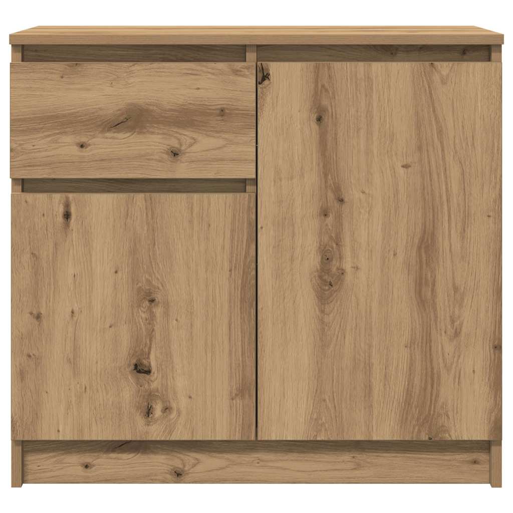 Skjenk Med Skuff Artisan Eik 71X35X65 Cm Konstruert Tre