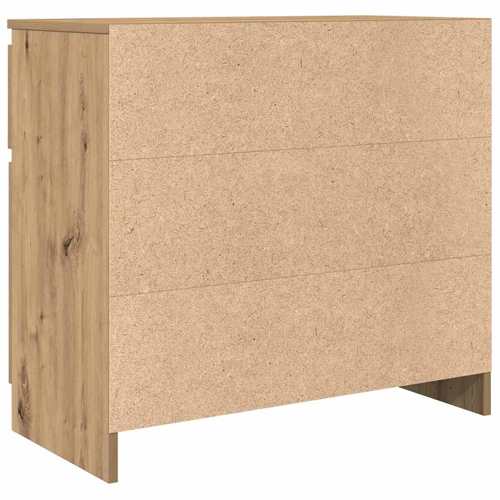 Skjenk Med Skuff Artisan Eik 71X35X65 Cm Konstruert Tre