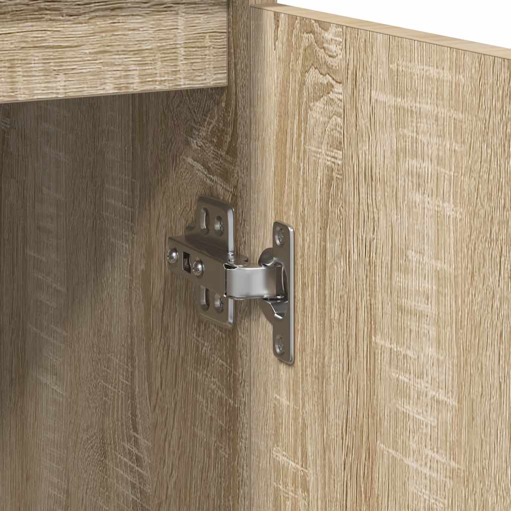 Skjenk Sonoma Eik 57X34X76 Cm Konstruert Tre