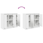 Skjenk Hvit 85X34X76 Cm Konstruert Tre