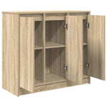 Skjenk Sonoma Eik 85X34X76 Cm Konstruert Tre