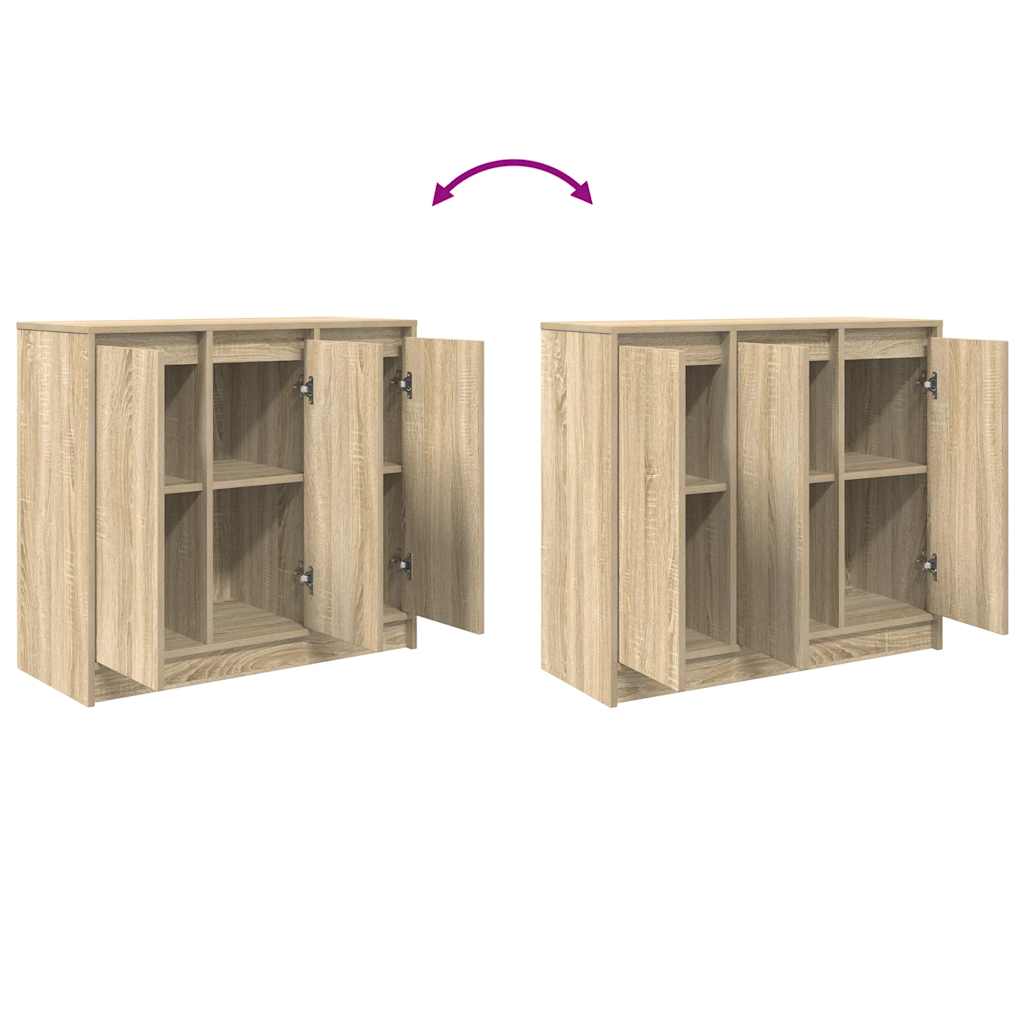 Skjenk Sonoma Eik 85X34X76 Cm Konstruert Tre