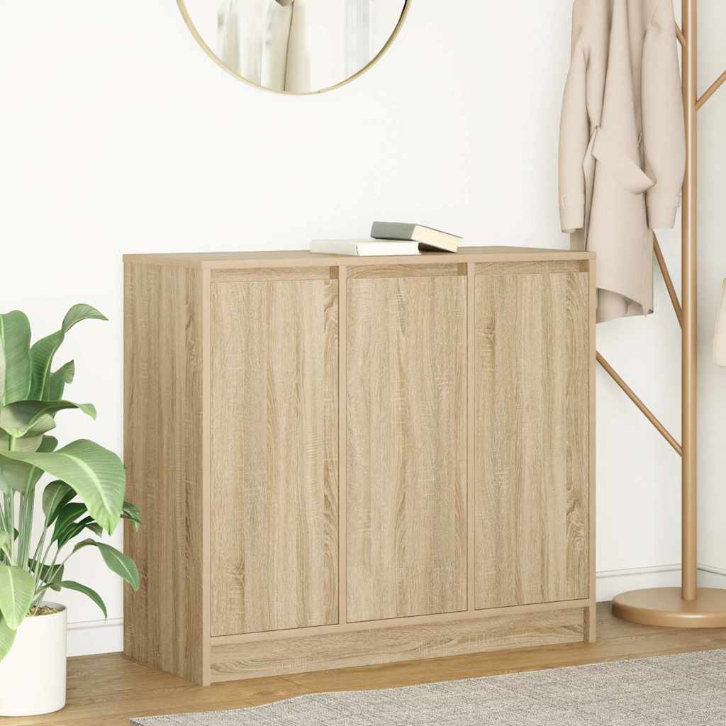 Skjenk Sonoma Eik 85X34X76 Cm Konstruert Tre