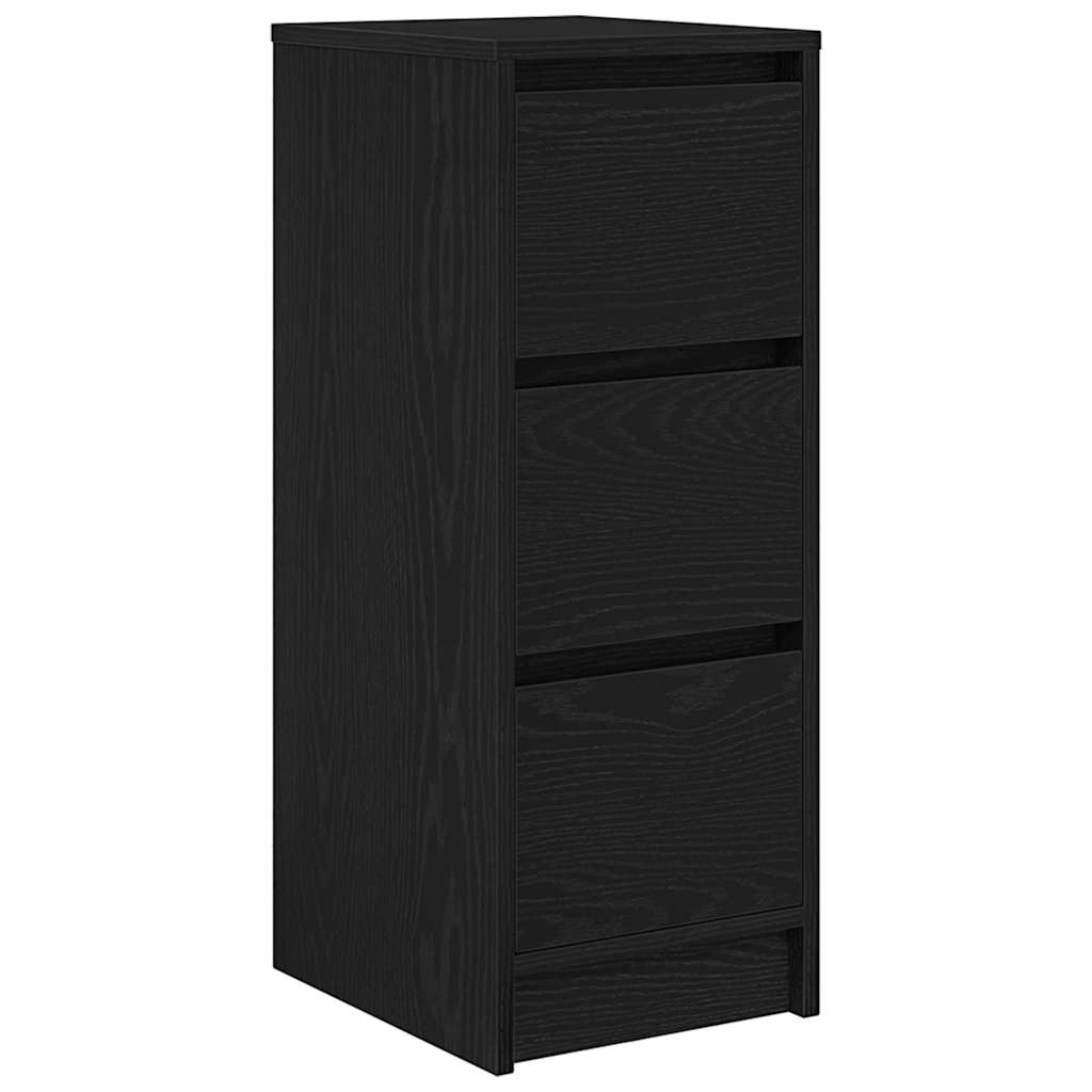 Skjenk Svart Eik 29,5X34X76 Cm Konstruert Tre