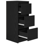 Skjenk Svart Eik 29,5X34X76 Cm Konstruert Tre