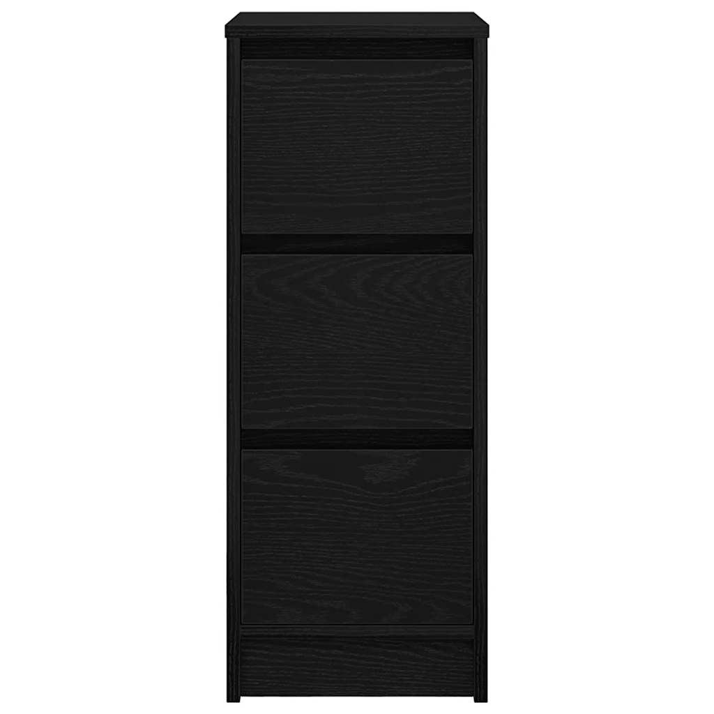 Skjenk Svart Eik 29,5X34X76 Cm Konstruert Tre