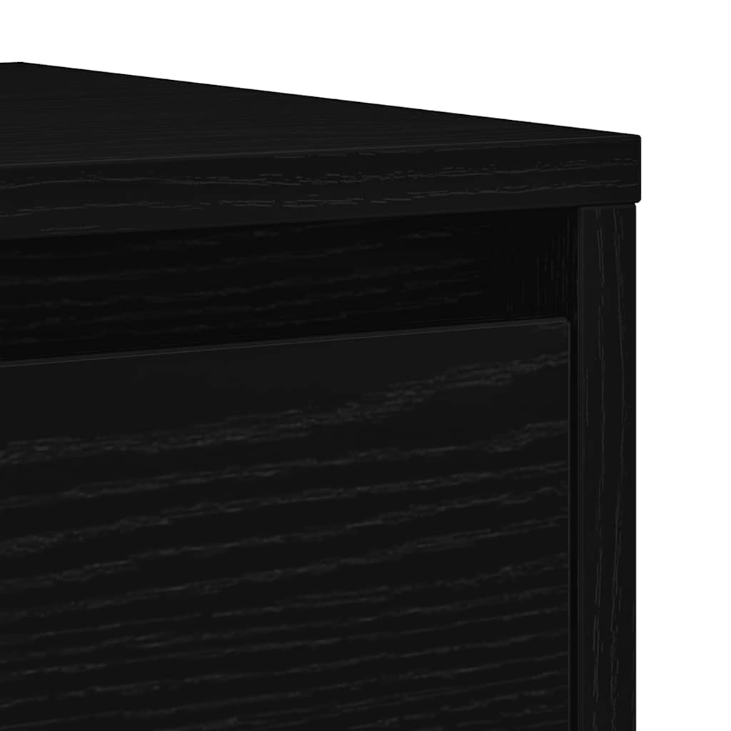 Skjenk Svart Eik 29,5X34X76 Cm Konstruert Tre