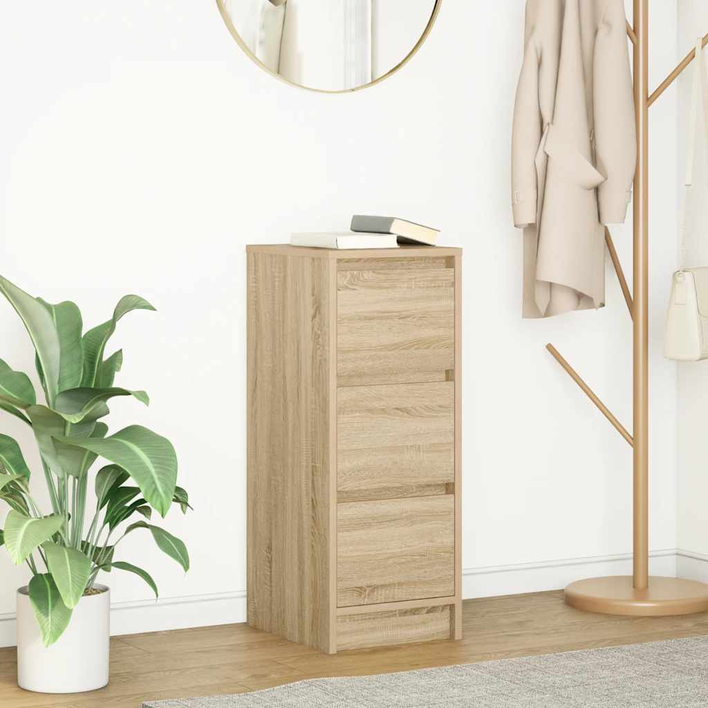 Skjenk Sonoma Eik 29,5X34X76 Cm Konstruert Tre