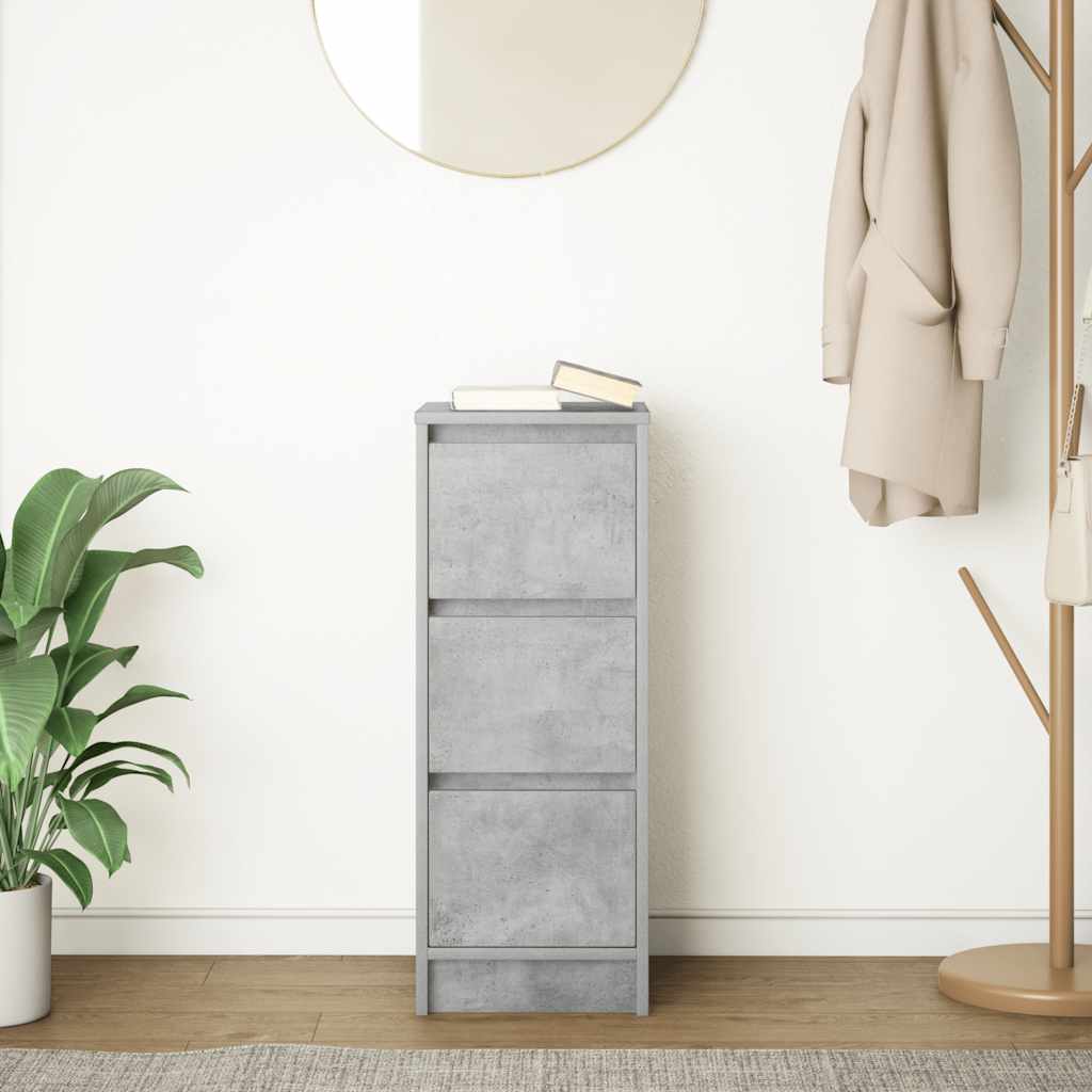 Skjenk Betonggrå 29,5X34X76 Cm Konstruert Tre