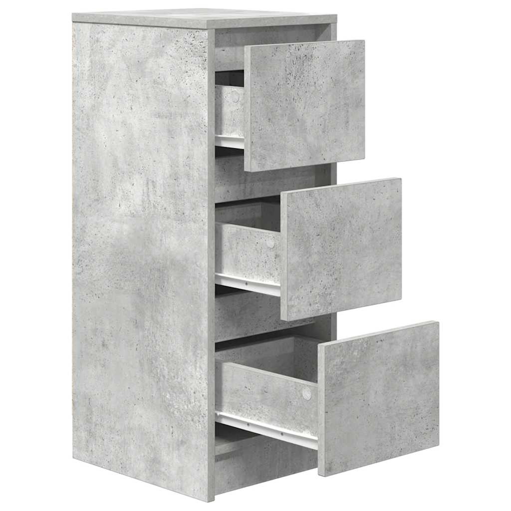 Skjenk Betonggrå 29,5X34X76 Cm Konstruert Tre