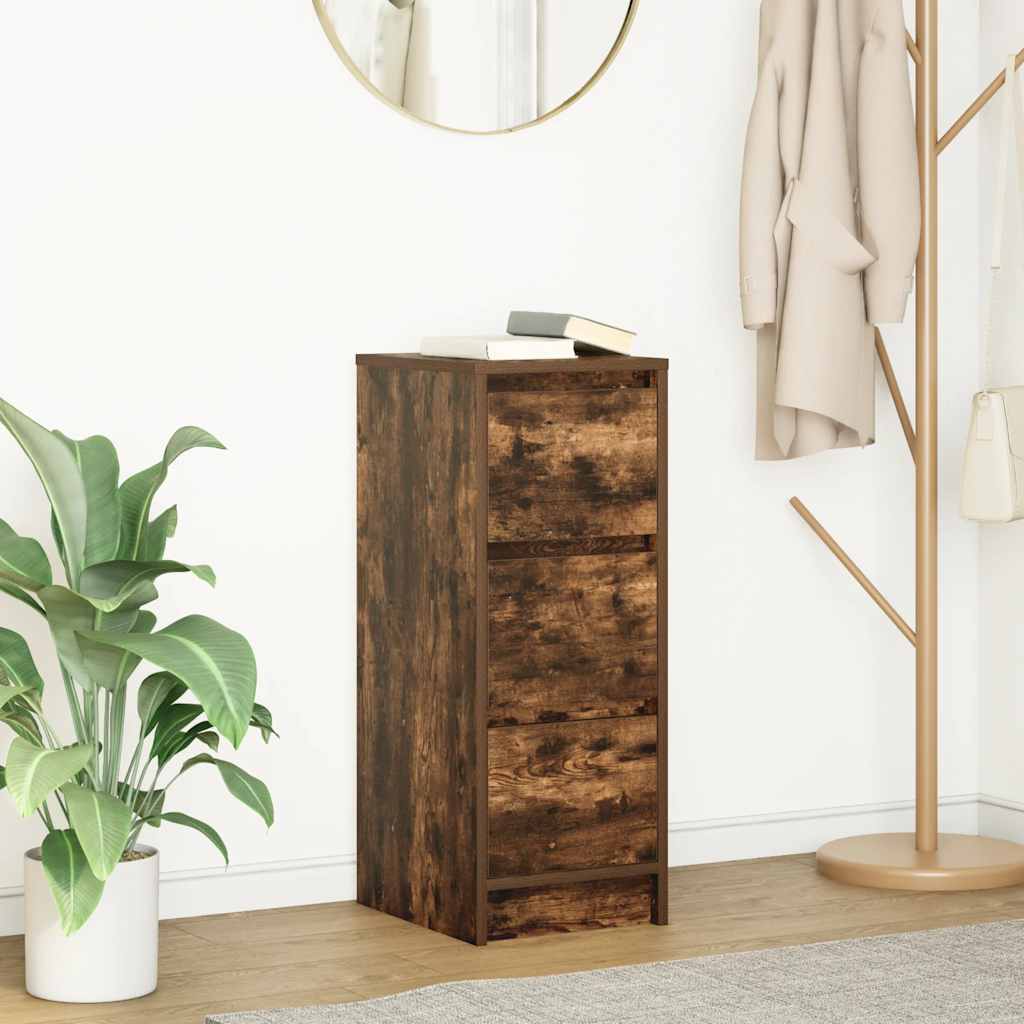 Skjenk Røkt Eik 29,5X34X76 Cm Konstruert Tre