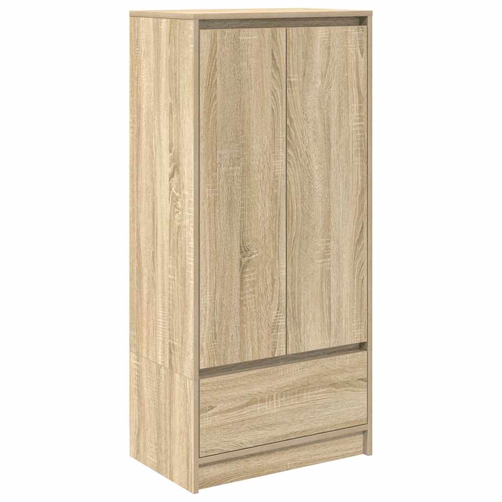 Skap Med Skuff Sonoma Eik 55,5X34X119,5 Cm Konstruert Tre