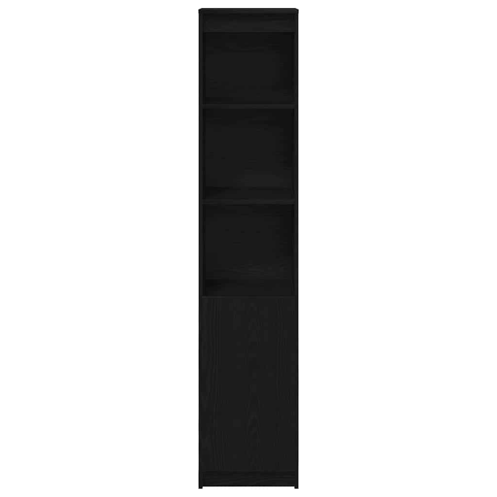 Høybord Svart Eik 37,5X35X180 Cm Konstruert Tre