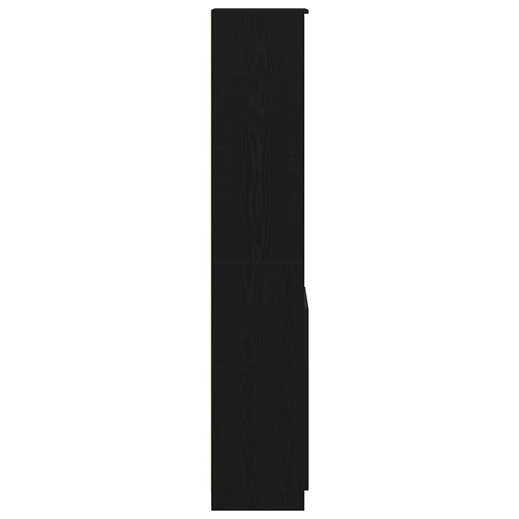 Høybord Svart Eik 37,5X35X180 Cm Konstruert Tre