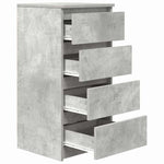 Skjenk Betonggrå 37,5X35X76 Cm Konstruert Tre