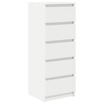 Skjenk Med Skuffer Hvit 37,5X35X99 Cm Konstruert Tre
