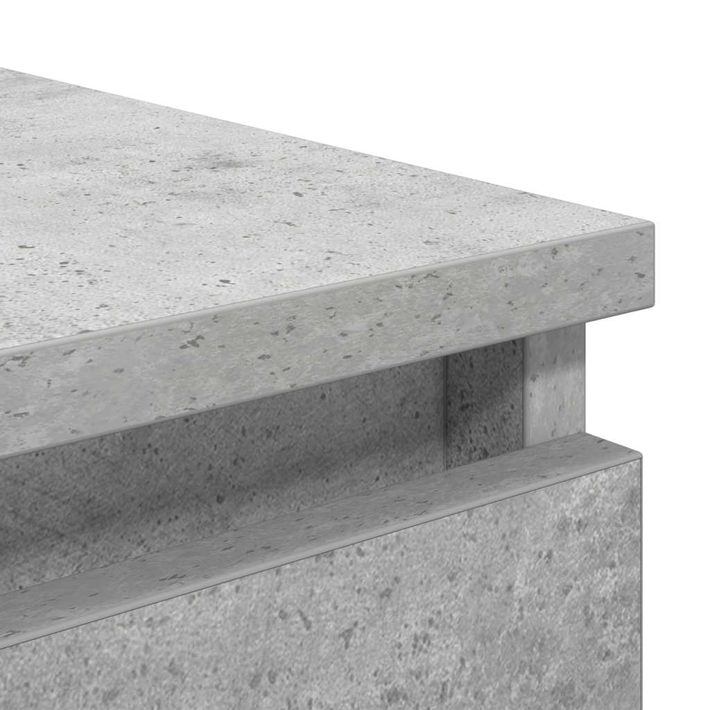 Skjenk Med Skuffer Betonggrå 37,5X35X99 Cm Konstruert Tre