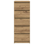 Skjenk Med Skuffer Artisan Eik 37,5X35X99 Cm Konstruert Tre