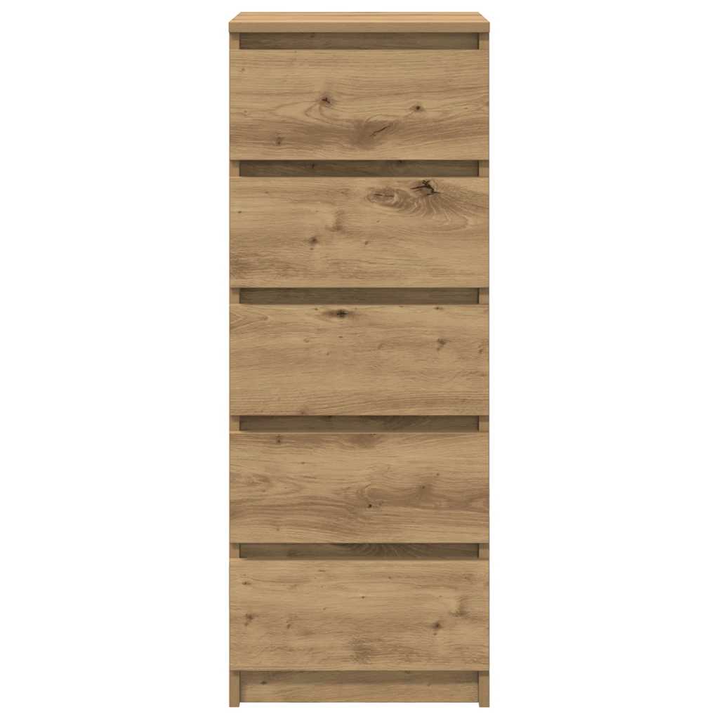 Skjenk Med Skuffer Artisan Eik 37,5X35X99 Cm Konstruert Tre