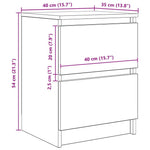 Tv-Benk Hvit 40X35X54 Cm Konstruert Tre