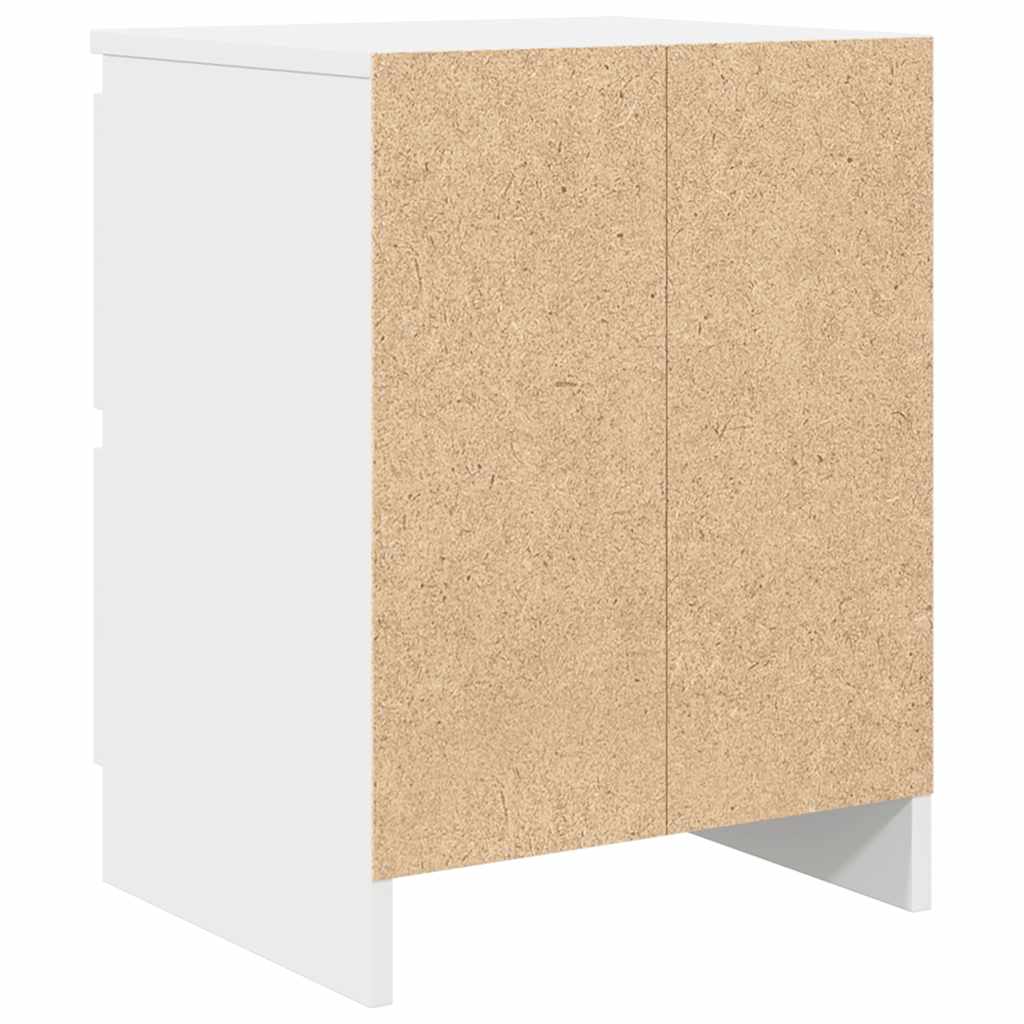 Tv-Benk Hvit 40X35X54 Cm Konstruert Tre