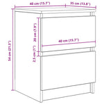 Tv-Benk Svart 40X35X54 Cm Konstruert Tre