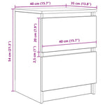 Tv-Benk Sonoma Eik 40X35X54 Cm Konstruert Tre