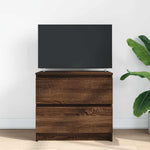 Tv-Benk Brun Eik 60X35X54 Cm Konstruert Tre