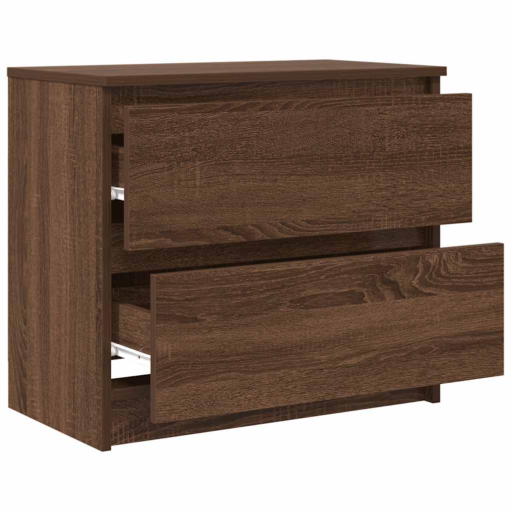 Tv-Benk Brun Eik 60X35X54 Cm Konstruert Tre