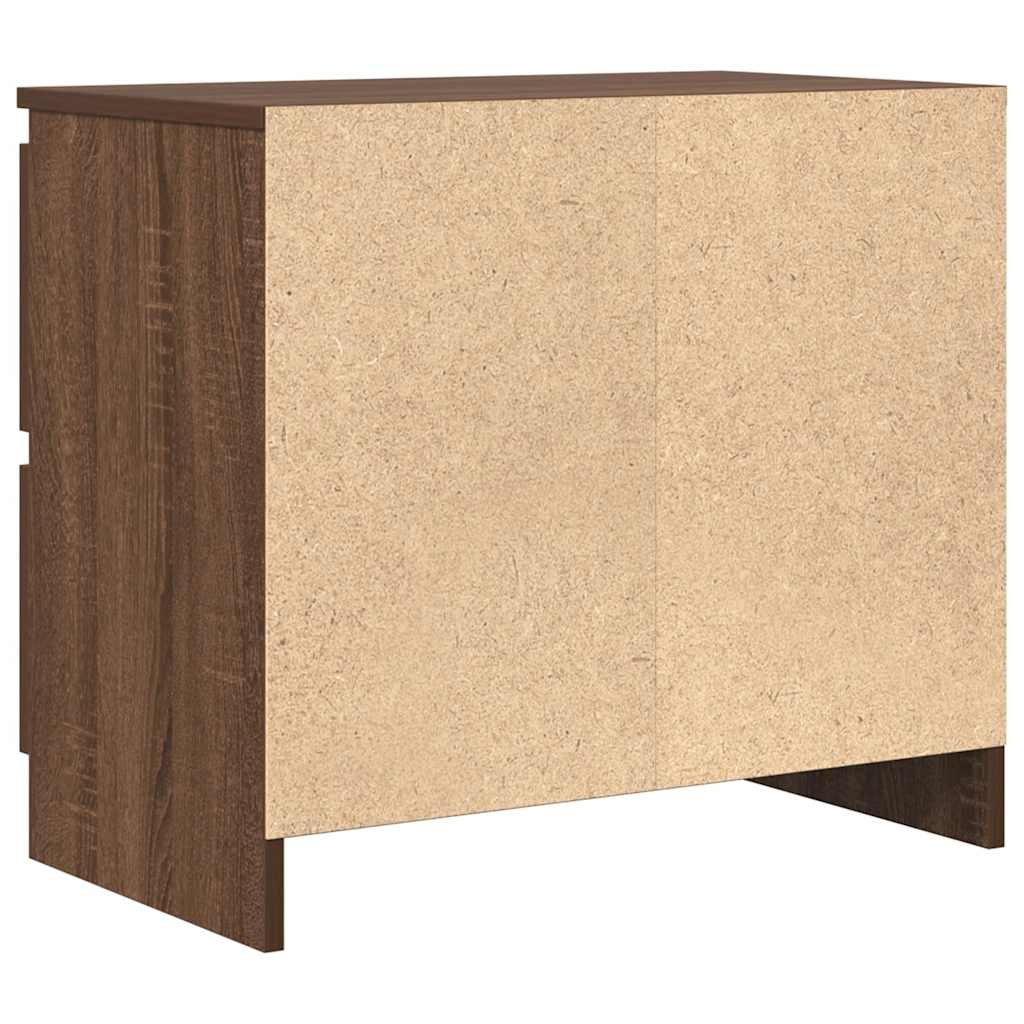 Tv-Benk Brun Eik 60X35X54 Cm Konstruert Tre