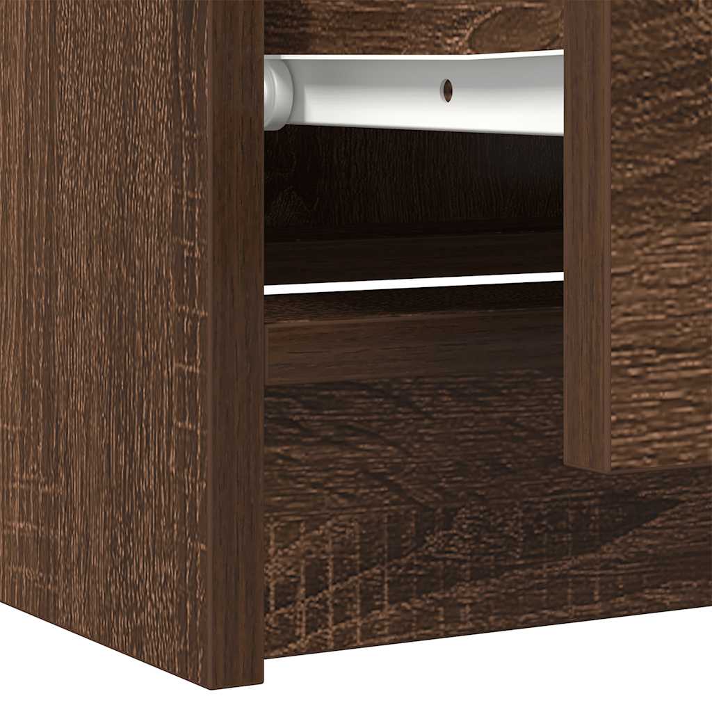 Tv-Benk Brun Eik 60X35X54 Cm Konstruert Tre