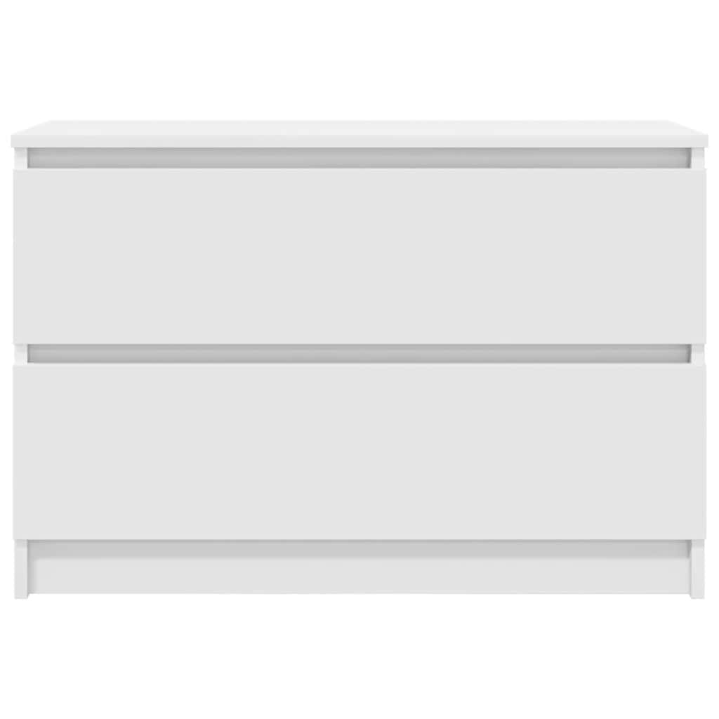 Tv-Benk Hvit 80X35X54 Cm Konstruert Tre