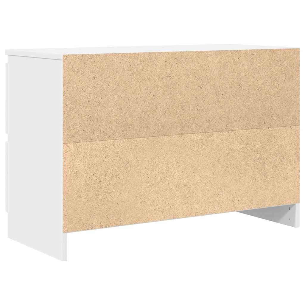 Tv-Benk Hvit 80X35X54 Cm Konstruert Tre