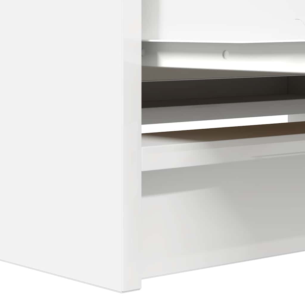 Tv-Benk Hvit 80X35X54 Cm Konstruert Tre