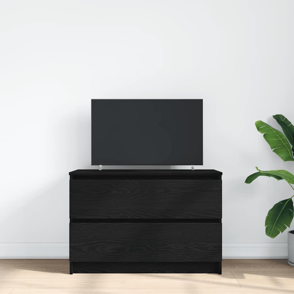 Tv-Benk Svart 80X35X54 Cm Konstruert Tre