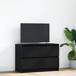 Tv-Benk Svart 80X35X54 Cm Konstruert Tre