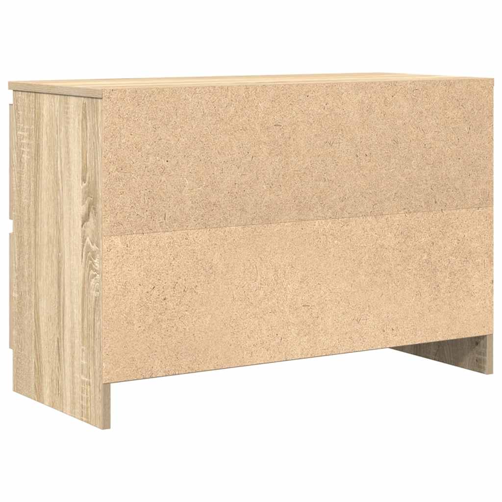 Tv-Benk Sonoma Eik 80X35X54 Cm Konstruert Tre