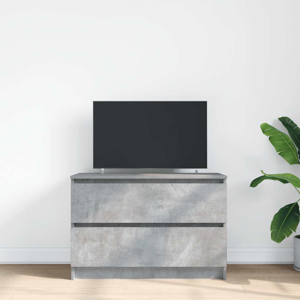 Tv-Benk Betonggrå 80X35X54 Cm Konstruert Tre