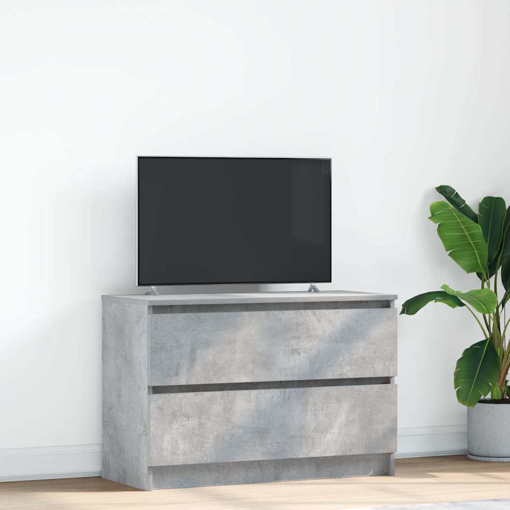 Tv-Benk Betonggrå 80X35X54 Cm Konstruert Tre