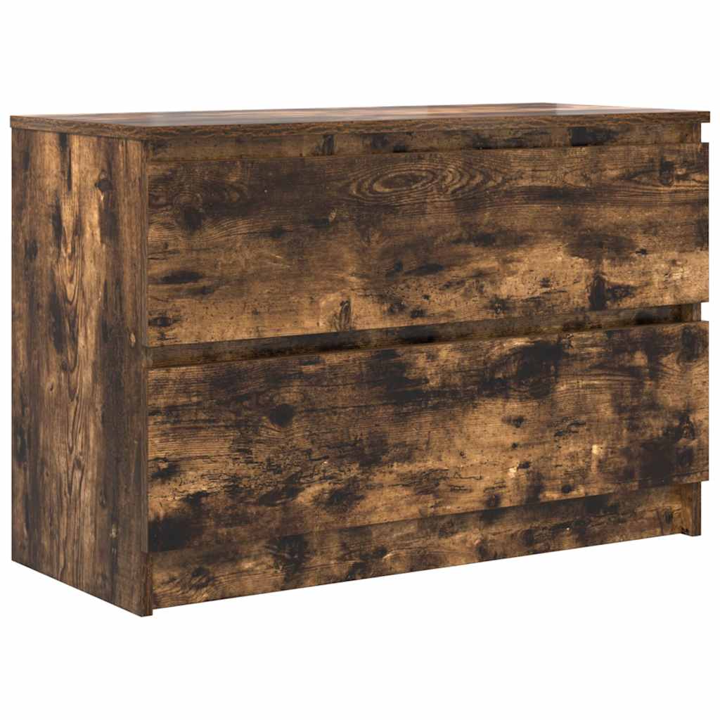 Tv-Benk Røkt Eik 80X35X54 Cm Konstruert Tre
