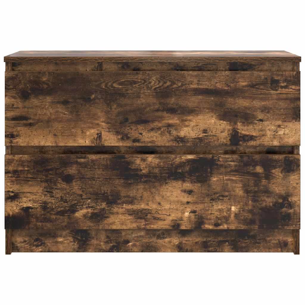 Tv-Benk Røkt Eik 80X35X54 Cm Konstruert Tre