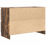 Tv-Benk Røkt Eik 80X35X54 Cm Konstruert Tre