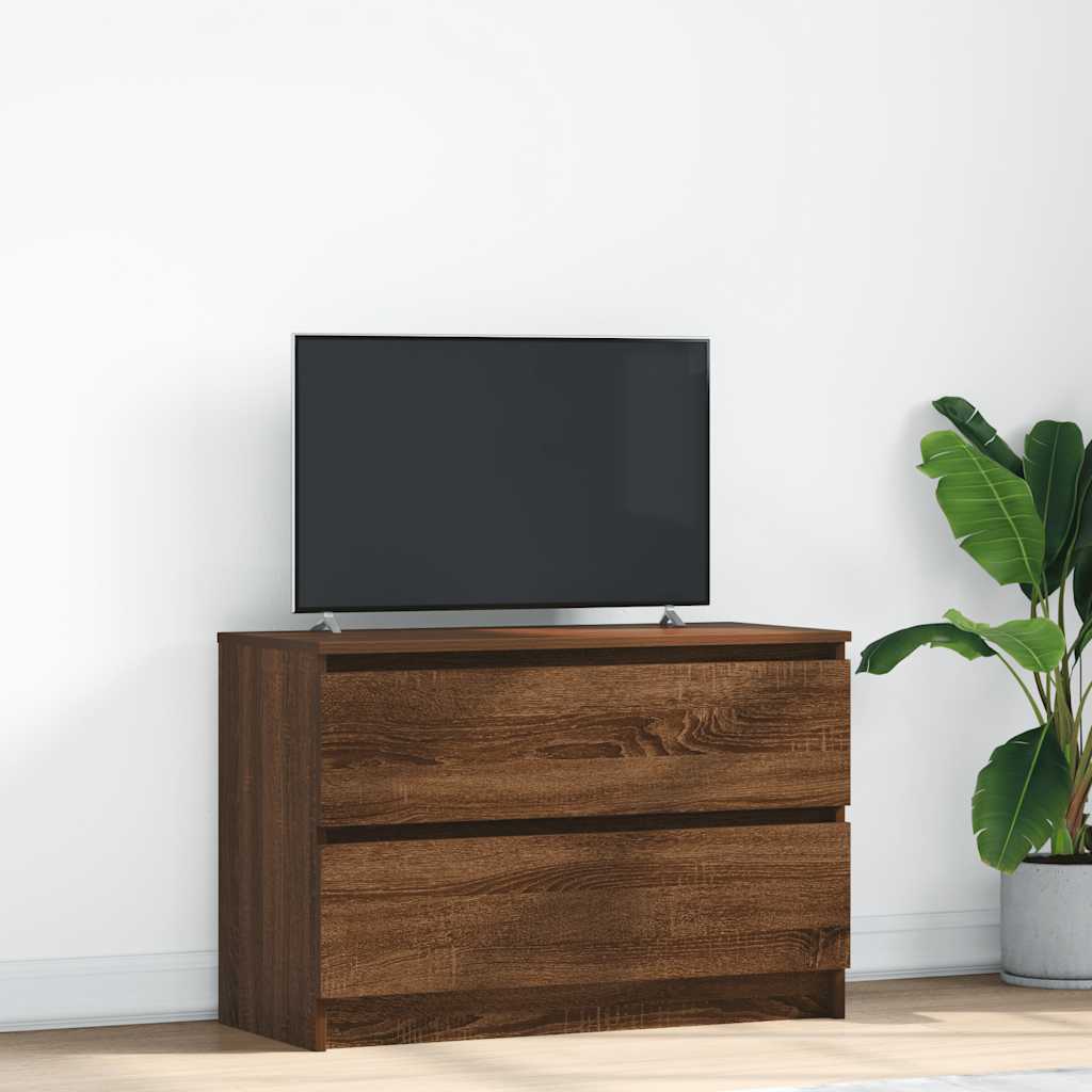 Tv-Benk Sonoma Eik 80X35X54 Cm Konstruert Tre