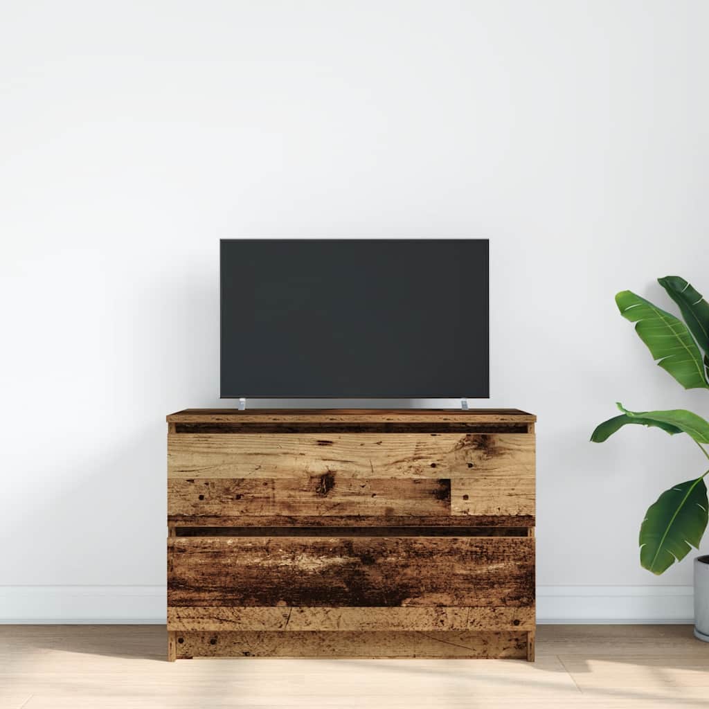 Tv-Benk Gammelt Tre 80X35X54 Cm Konstruert Tre