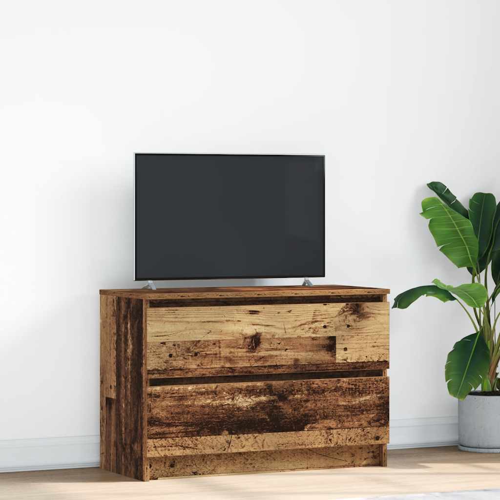 Tv-Benk Gammelt Tre 80X35X54 Cm Konstruert Tre