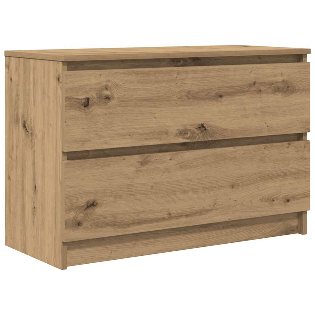 Tv-Benk Artisan Eik 80X35X54 Cm Konstruert Tre