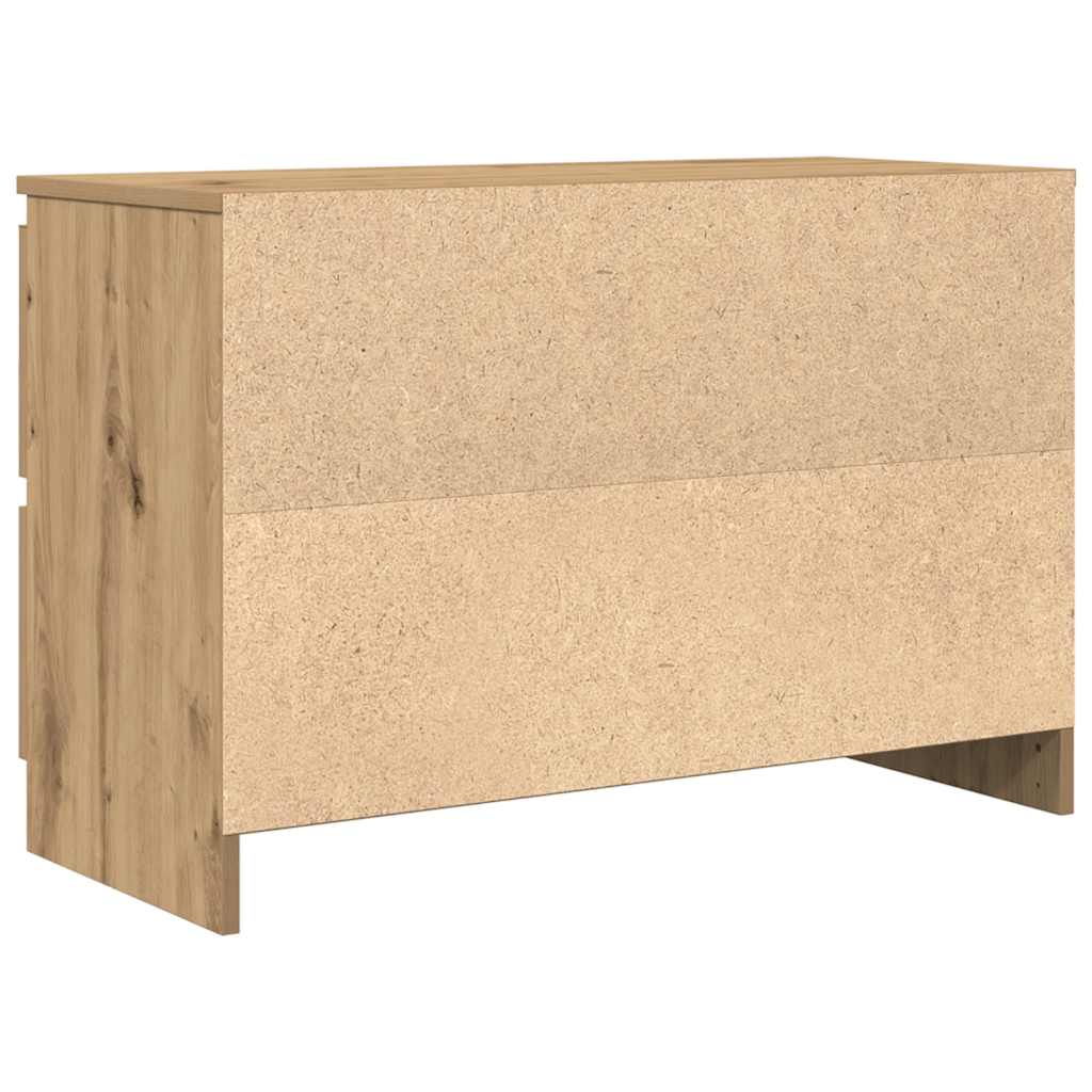 Tv-Benk Artisan Eik 80X35X54 Cm Konstruert Tre
